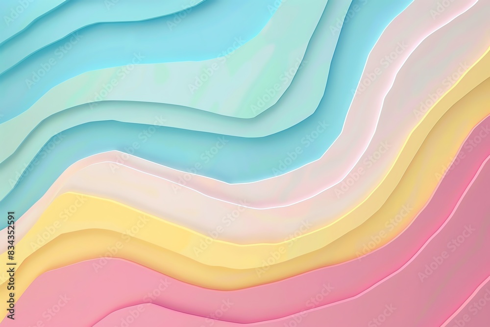 Soft pastel waves flat design top view calm animation Triadic Color Scheme Soft pastel waves flat design top view calm animation Triadic Color Scheme