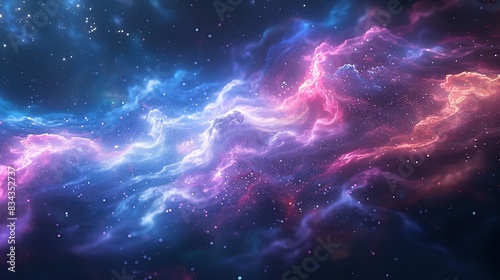 Galactic Waves background, Waves of light and gas, abstract clean minimalist background graphics, UHD