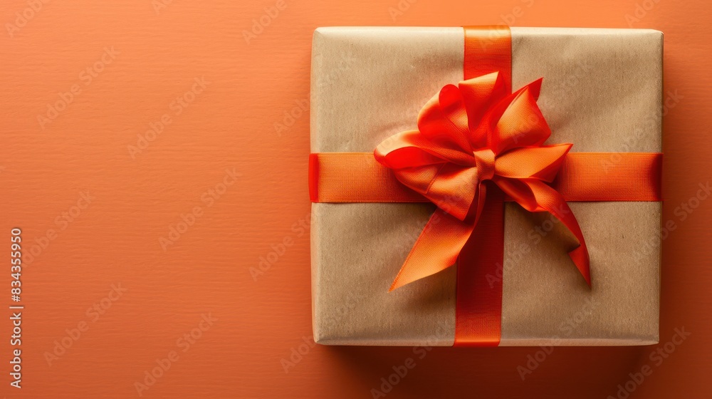 custom made wallpaper toronto digitalGift with Ribbon: A top-down view of a gift box with a ribbon, set against a plain background, offering space for text around the gift 