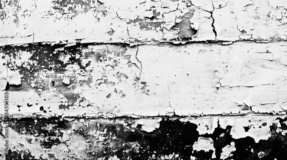 Black and white horizontal grunge background with mixed stains cracks and chips Vintage monochrome texture for design and decoration Black and white horizontal grunge background with mixed stains cracks and chips Vintage monochrome texture for design and decoration