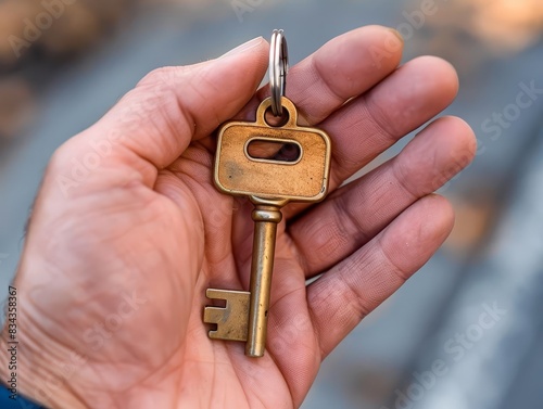 Closeup of a hand holding a key, symbolizing unlocking a drugfree future photo