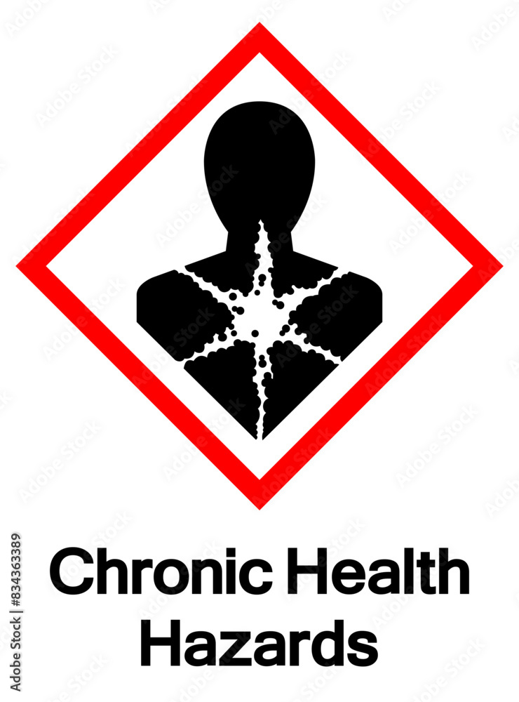 Vetor De GHS Chronic Health Hazard Symbol Sign Vector Illustration safety-hazards-symbols