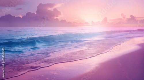 sunset on the beach © Evon