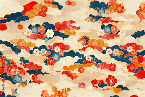 Seamless Pattern Japanese, wallpaper