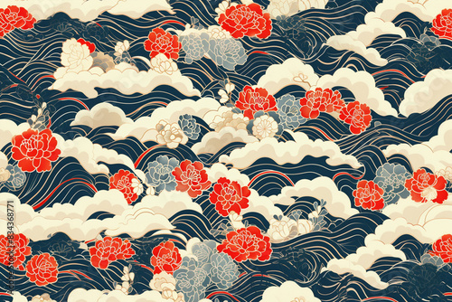 Seamless Pattern Japanese, wallpaper