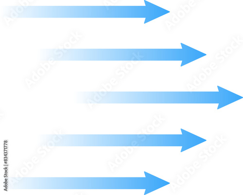 Air flow movement of arrow direction