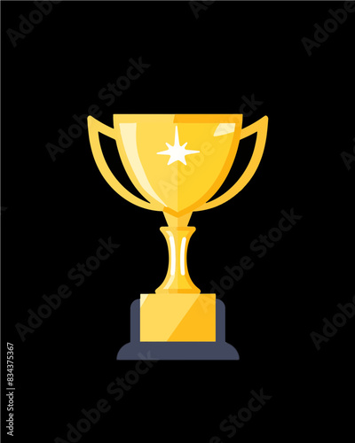 winner #1 trophy number one winner's golden shine winner's circle brand new award sweepstakes winning exclusive blank name plate lone star trophy transparent single icon generative ai