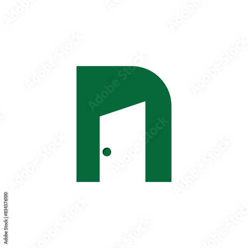 N door logo design vector illustration.