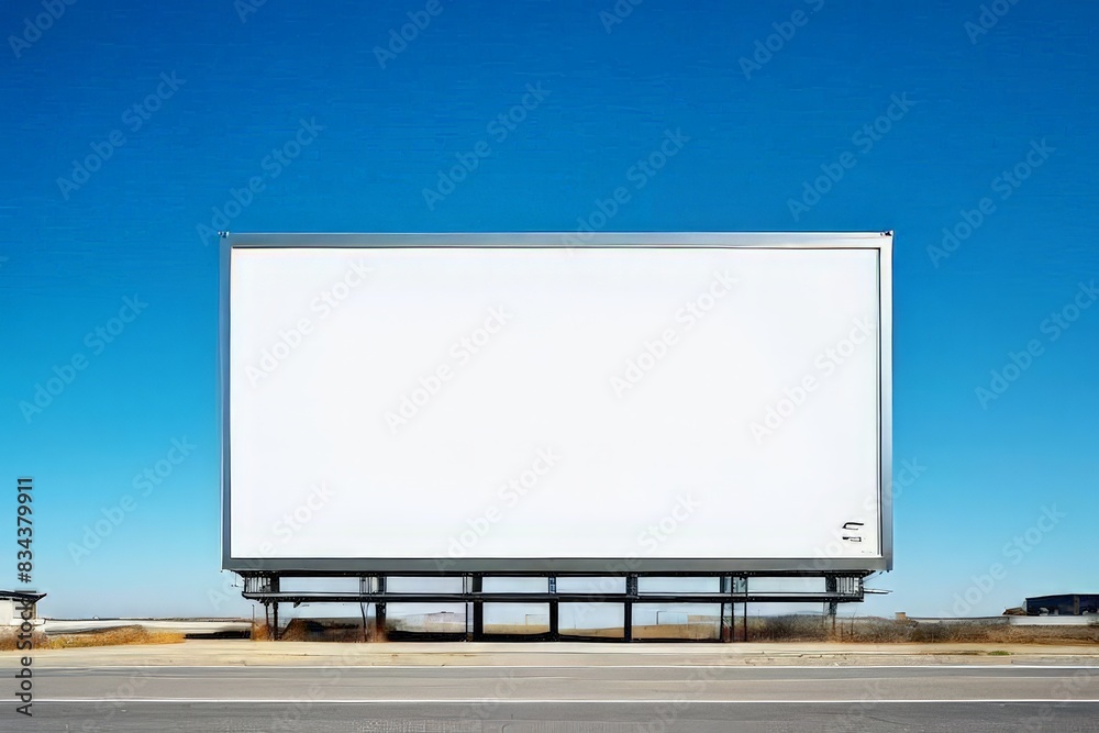Billboard mockup image, large clean white surface, empty large advertising space, Bigboard Billboard mockup image, large clean white surface, empty large advertising space, Bigboard