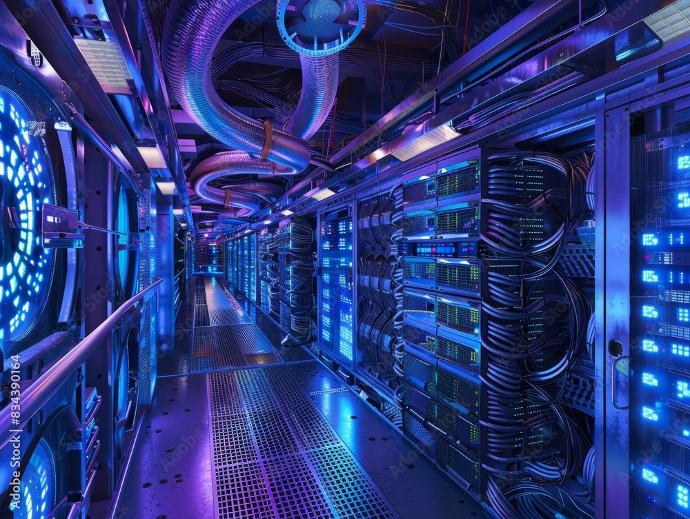 Supercomputer processor server room advanced chip quantum computing silicone computation - ai Supercomputer processor server room advanced chip quantum computing silicone computation - ai