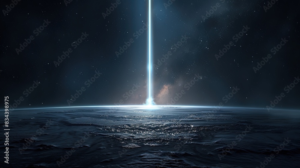 Empty futuristic dramatic sci-fi scene. Reflection of neon lights on wet asphalt. Dark background. Generative AI Empty futuristic dramatic sci-fi scene. Reflection of neon lights on wet asphalt. Dark background. Generative AI