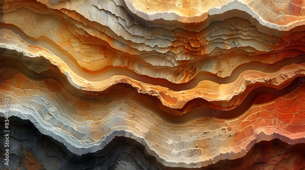 A close-up abstract of sandstone erosion, showcasing layered and sculpted appearance, intricate textures formed by wind and water erosion, rich earthy tones, high contrast. A close-up abstract of sandstone erosion, showcasing layered and sculpted appearance, intricate textures formed by wind and water erosion, rich earthy tones, high contrast.