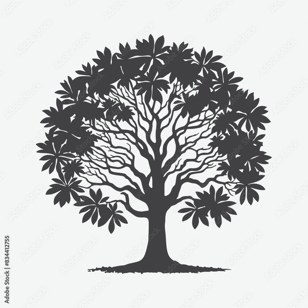 Fototapeta premium Print Majestic Silhouettes, The Enchanting Elegance of Sassafras Trees