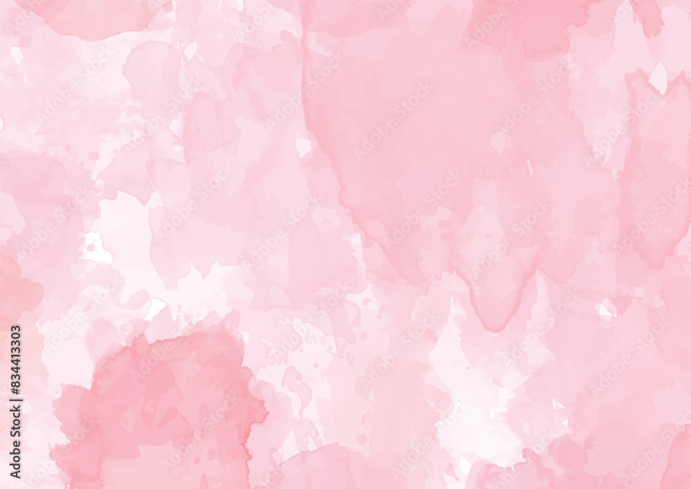 ピンク色の水彩絵の具で描いた背景