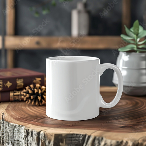 modern Mock Up 11 oz mugs with no design on the mug only white 