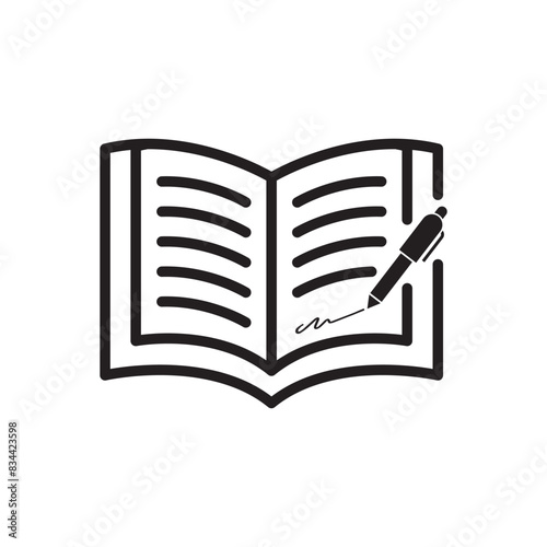 essay icon or logo isolated sign symbol vector illustration - high quality black style vector icons