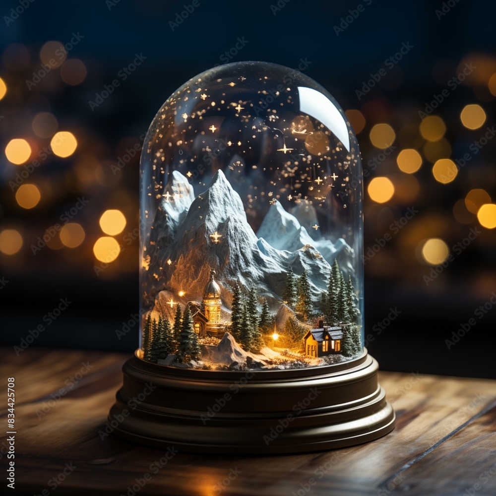 Shining snow globe present