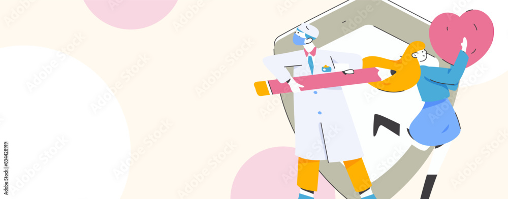 Medical characters fighting the epidemic flat vector concept operation hand drawn illustration
Medical characters fighting the epidemic flat vector concept operation hand drawn illustration