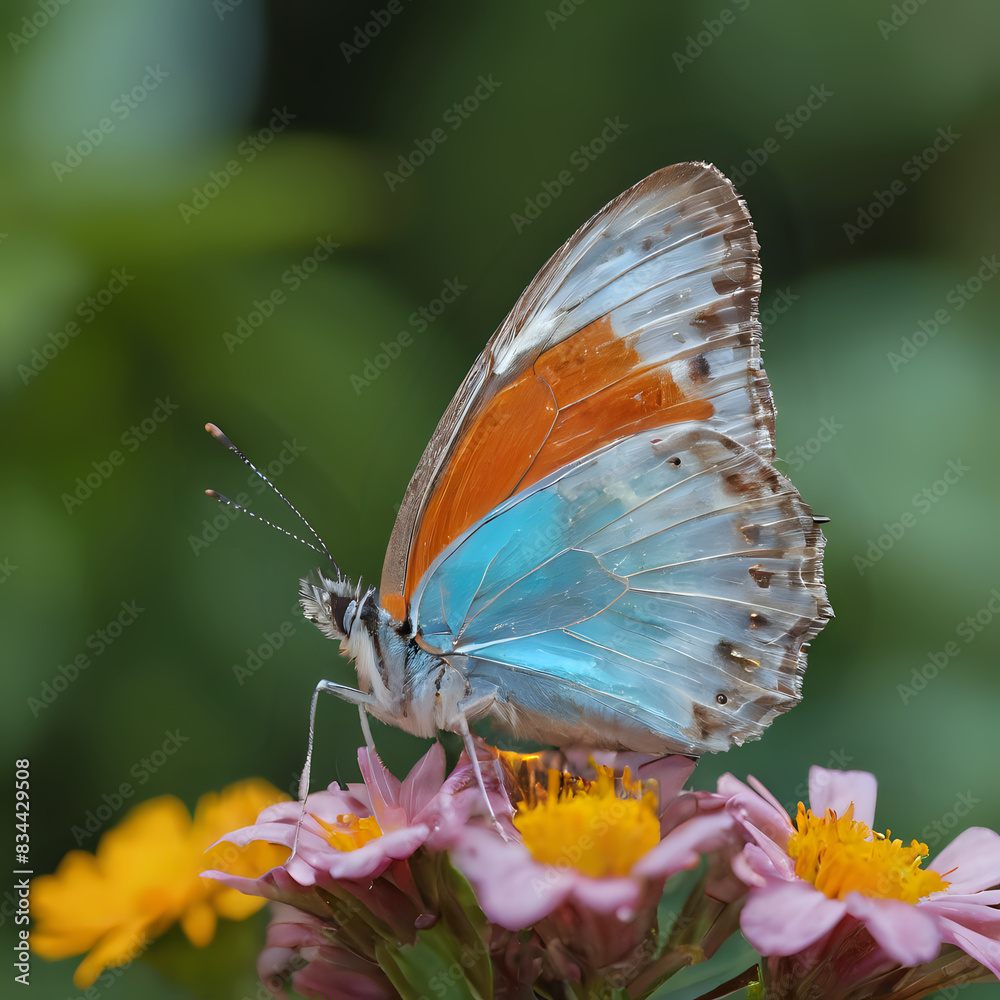 Obraz premium a butterfly that is sitting on a flower