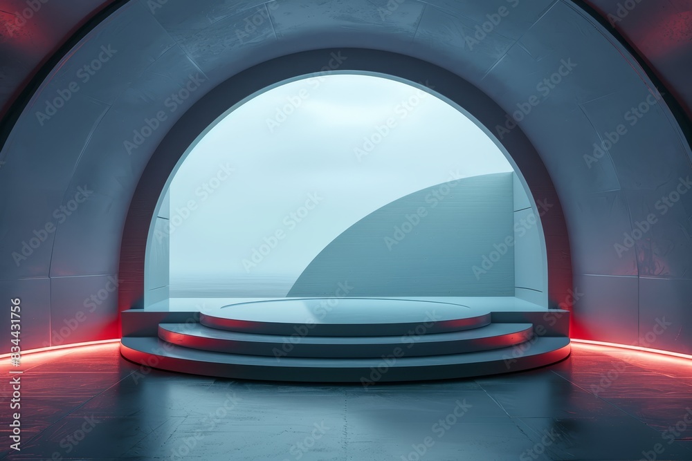 Futuristic Empty Podium Futuristic Empty Podium