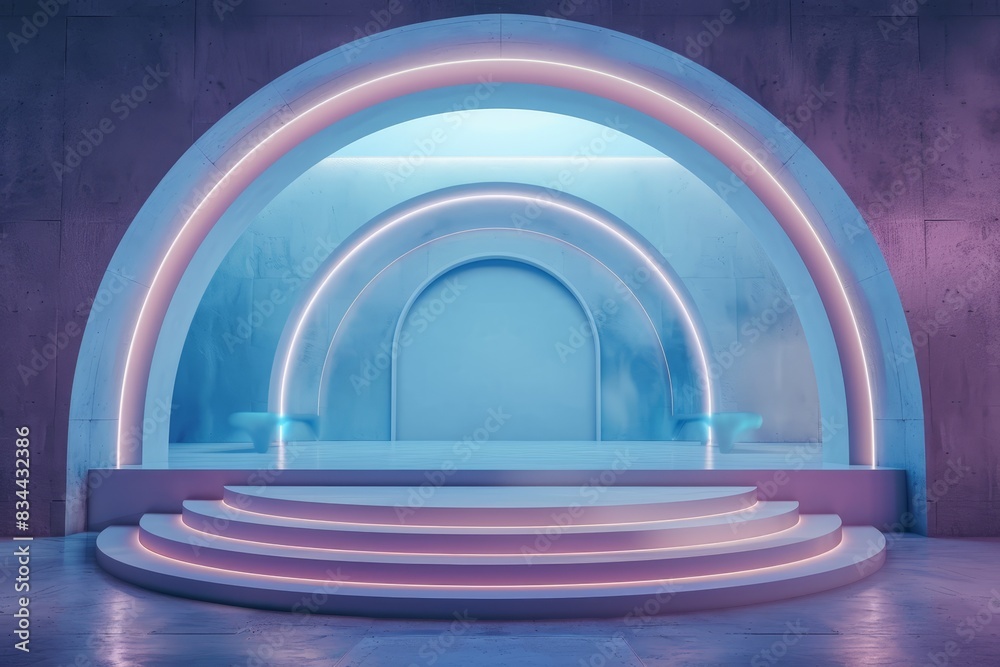 Obraz premium Futuristic Empty Podium