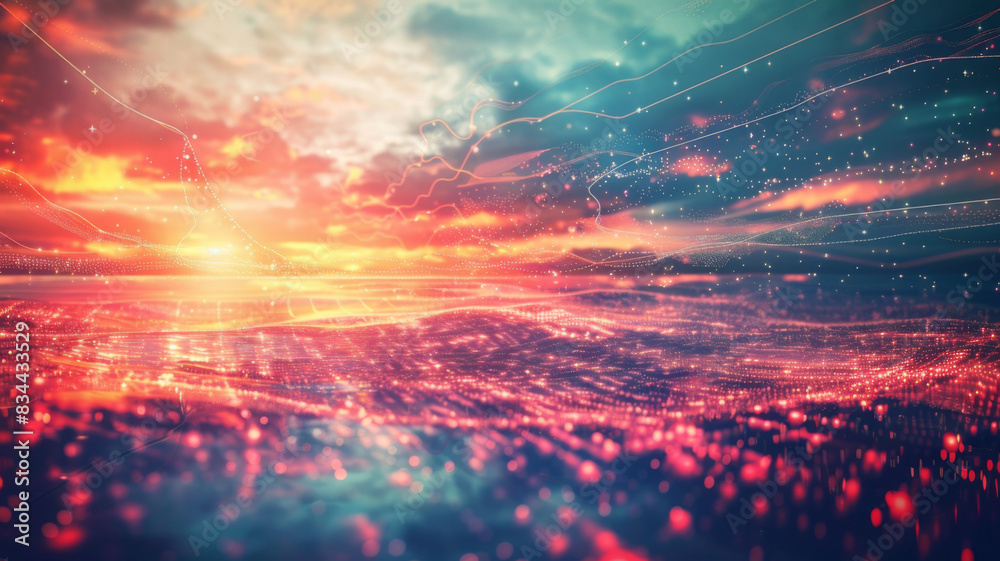 Fototapeta premium Endless horizons innovation limitless possibilities advanced technology abstract concept