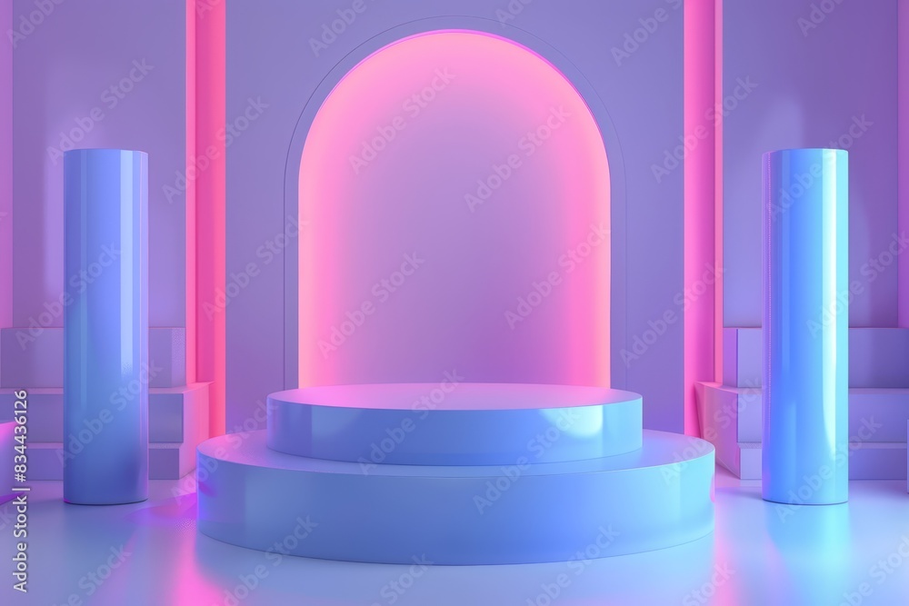 Futuristic Empty Podium