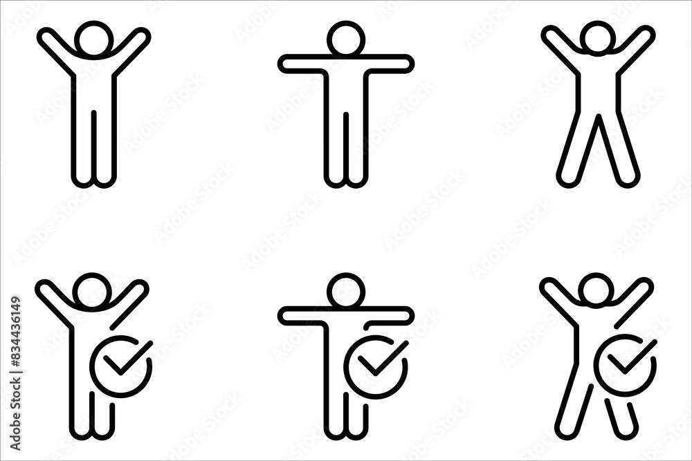 Accsessibility line icon set universal accsess vector illustration on white background