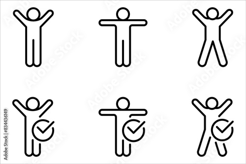 Accsessibility line icon set universal accsess vector illustration on white background