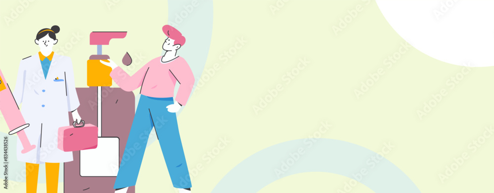Medical characters fighting the epidemic flat vector concept operation hand drawn illustration
Medical characters fighting the epidemic flat vector concept operation hand drawn illustration
