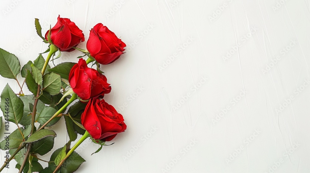Beautiful red roses bouquet copy space,isolated on white Beautiful red roses bouquet copy space,isolated on white