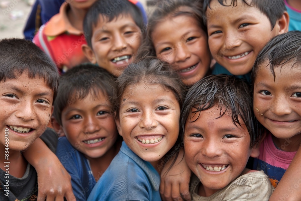 Group of happy asian children smiling and looking at the camera. Group of happy asian children smiling and looking at the camera.