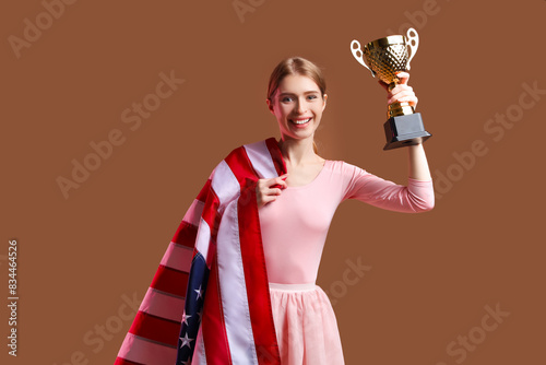 Female figure skater with U...