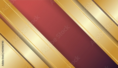 Opulent Overlap: Dark Yellow, Red, and Gold Luxury Lines