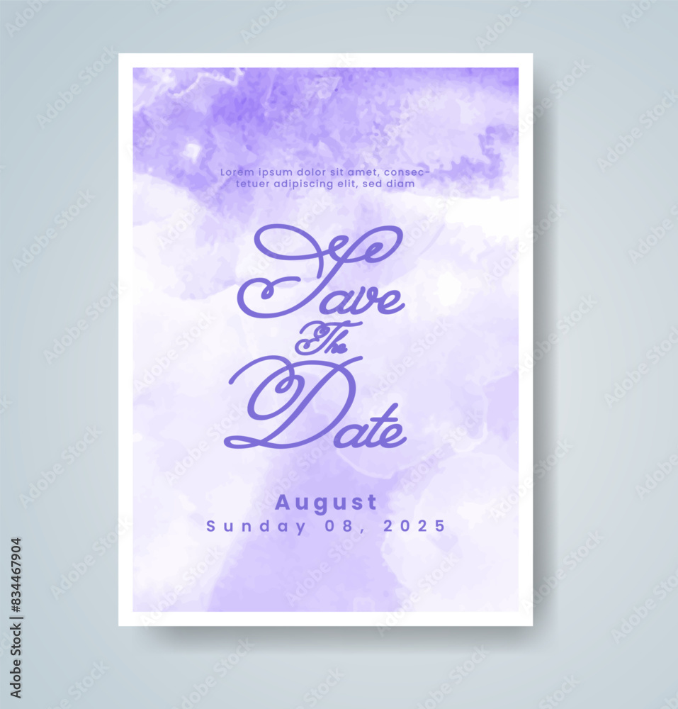Wedding invitation with abstract watercolor background Wedding invitation with abstract watercolor background