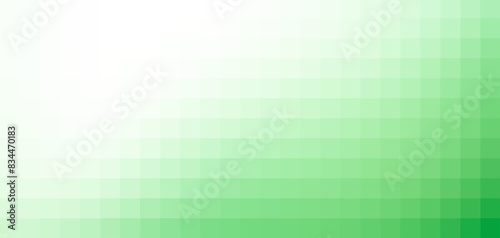 abstract divided green white pixel grid square mosaic pattern gradient palette background with blank space