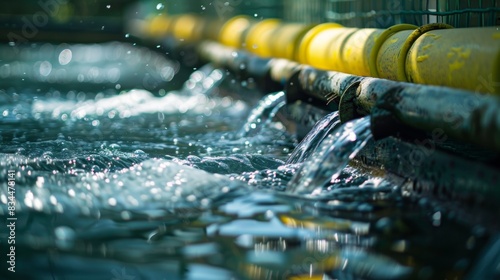 An advanced aquaculture system with nutrient sensors that automatically adjust the feed amount and timing based on water quality. photo
