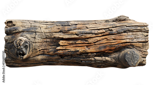 Close-up of a rustic weathered wooden log with natural texture for use in woodworking, design projects, and nature-themed backgrounds.