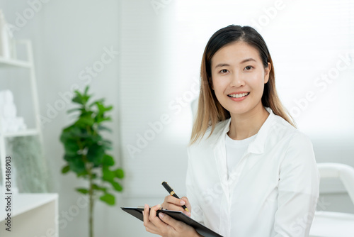 Beauty clinic, VIP customer, white room with a bed and a chair. room is clean and well organized.health, care, dermatology, style, wellness, cosmetology, beautician © Shisu_ka