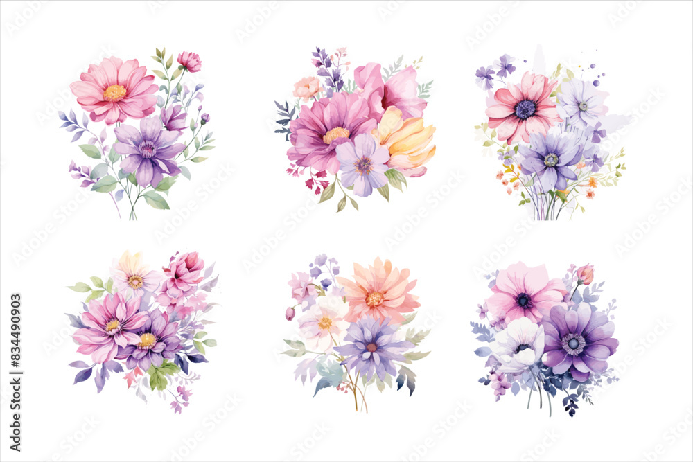watercolor flower bundle watercolor flower bundle