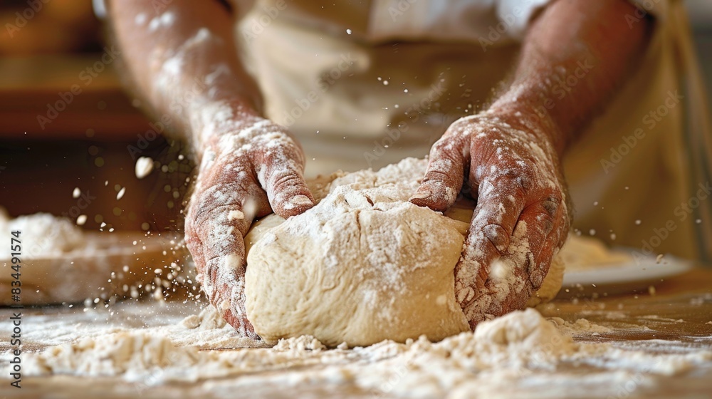 Teddybread Baking Process - Hands Kneading Dough for Marketing Campaign with Detailed Visuals
