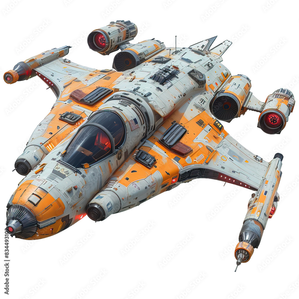 futuristic spaceship isolated on transparent background ,generative ai futuristic spaceship isolated on transparent background ,generative ai
