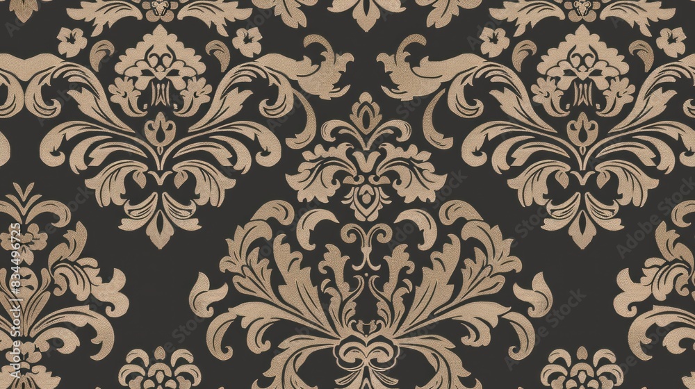 Original Damask Pattern Composed of Intricate Motifs with Elegant and Detailed Designs Original Damask Pattern Composed of Intricate Motifs with Elegant and Detailed Designs