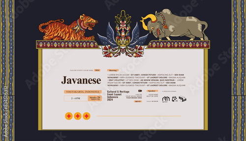 Javanese Ethnic illustration for social media or event poster