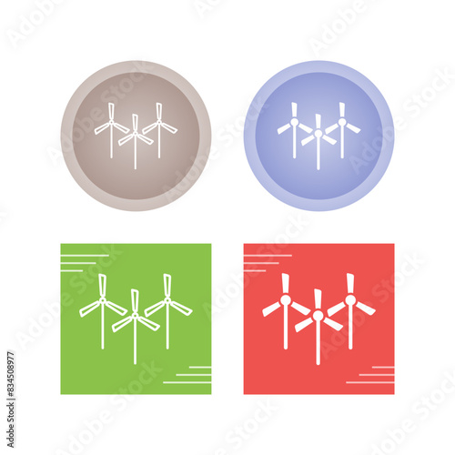 Multiple Windmills Vector Icon