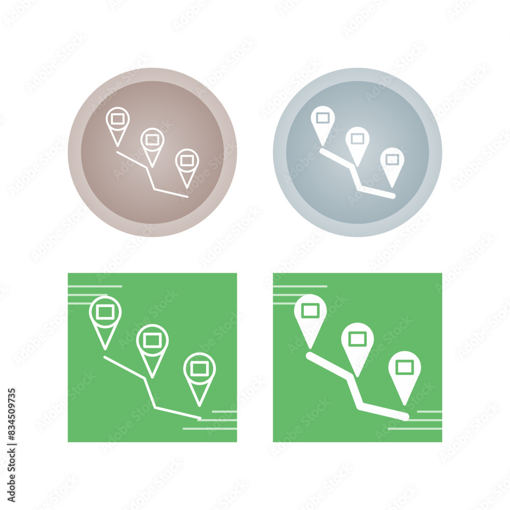 Reaching Destination Vector Icon Reaching Destination Vector Icon