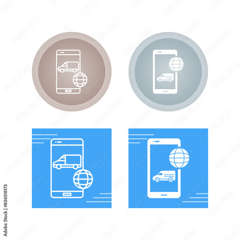 Online Logistics Vector Icon Online Logistics Vector Icon