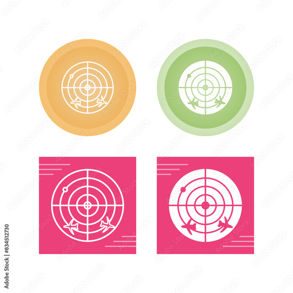 Radar Screen Vector Icon Radar Screen Vector Icon