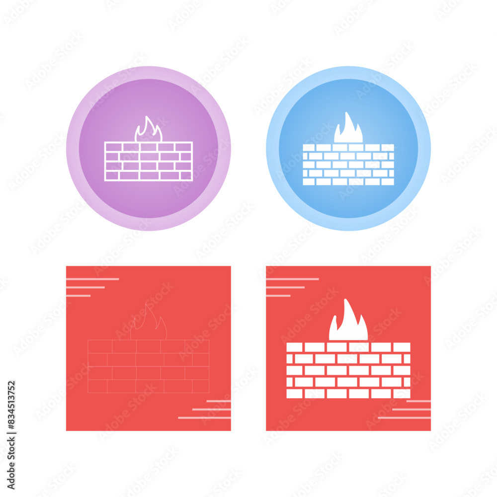 Firewall Vector Icon Firewall Vector Icon