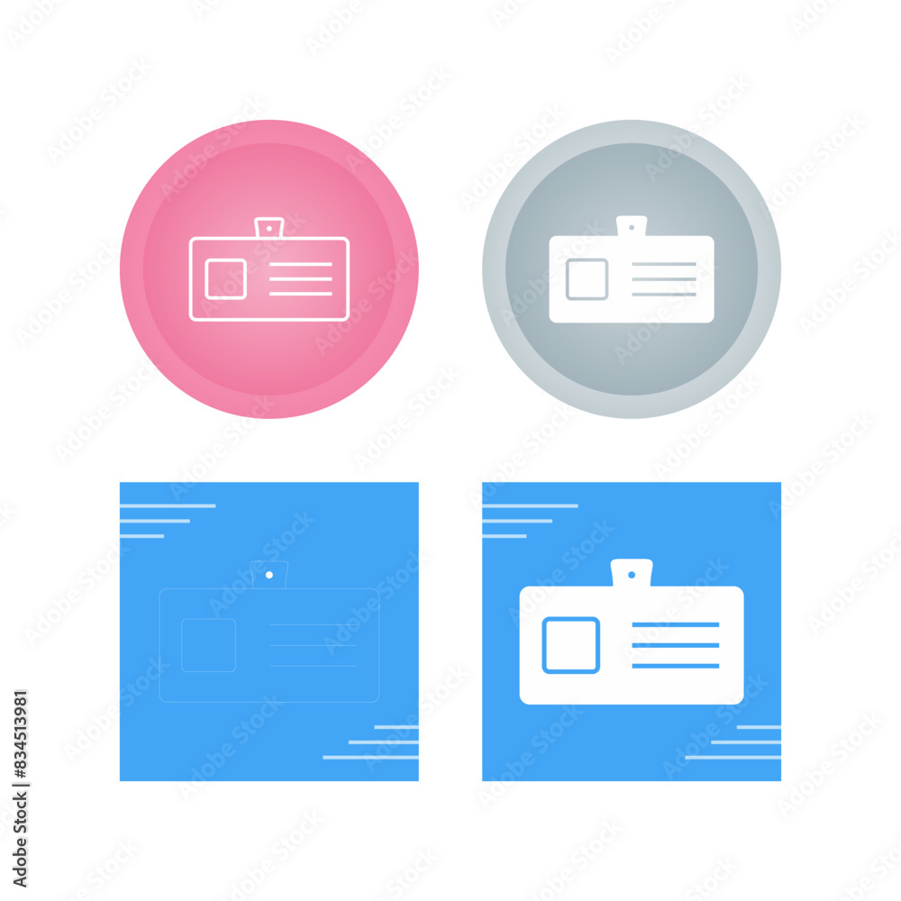 Identity Card Vector Icon Identity Card Vector Icon